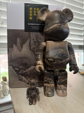 Medicom Toy BE@RBRICK Bearbrick Sesshu National Treasure Autumn Winter Landscape